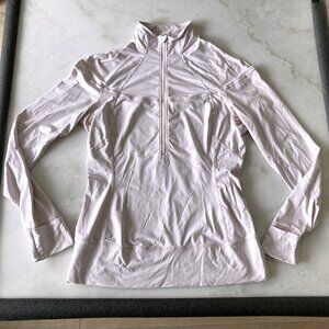Lululemon 1/2 Zip long sleeve top / shirt / pullover (pale pink / light pink)